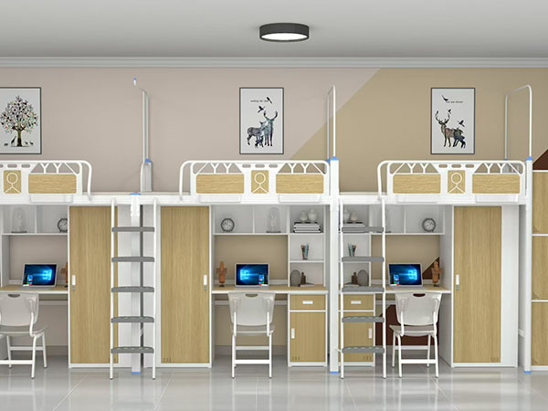 三连三人位侧梯组合床