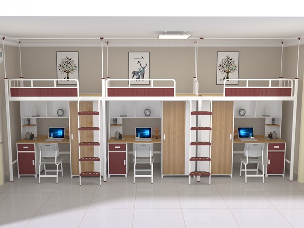 三连三人位侧梯组合床