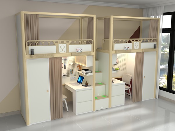 双人双连位中梯组合床